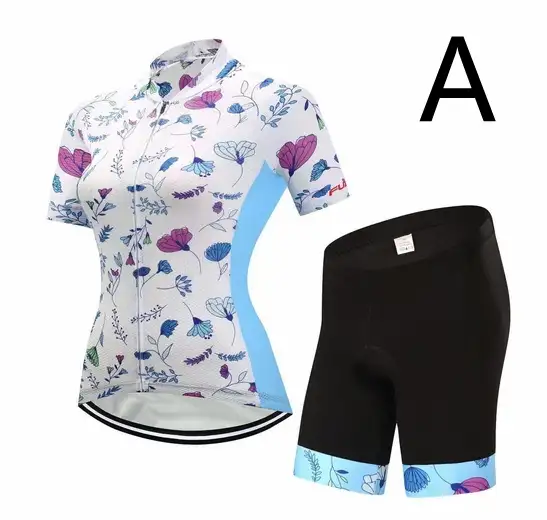 Short-Sleeved Bib Cycling Clothes Suit Bicycle Moisture Wicking Outdoor Clothes