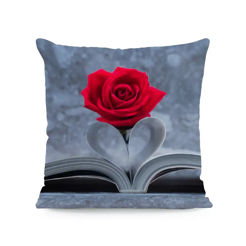 Flower Print Super Soft Square Pillow Cover