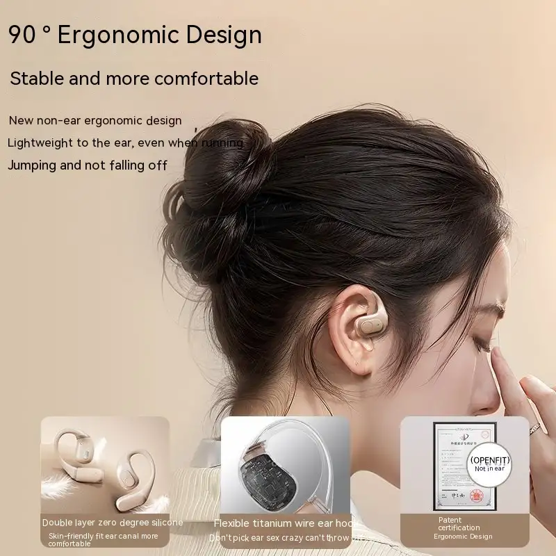 Ear-mounted Sports Bluetooth Headset Large Power And Long Battery Life