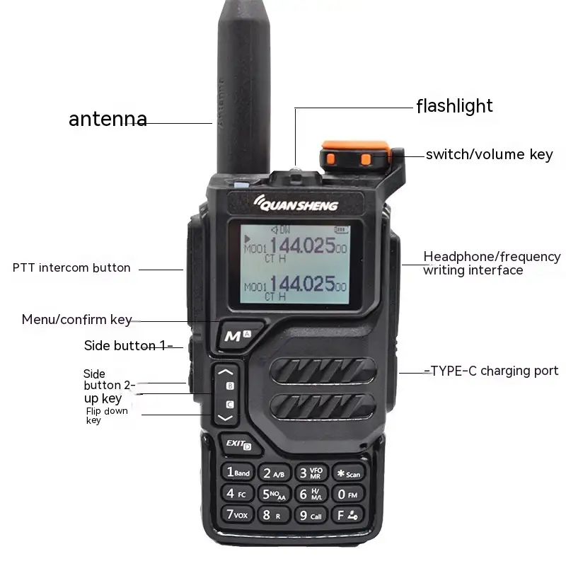 Walkie-Talkie Lithium Battery Frequency Outdoor Self-driving Multi-band