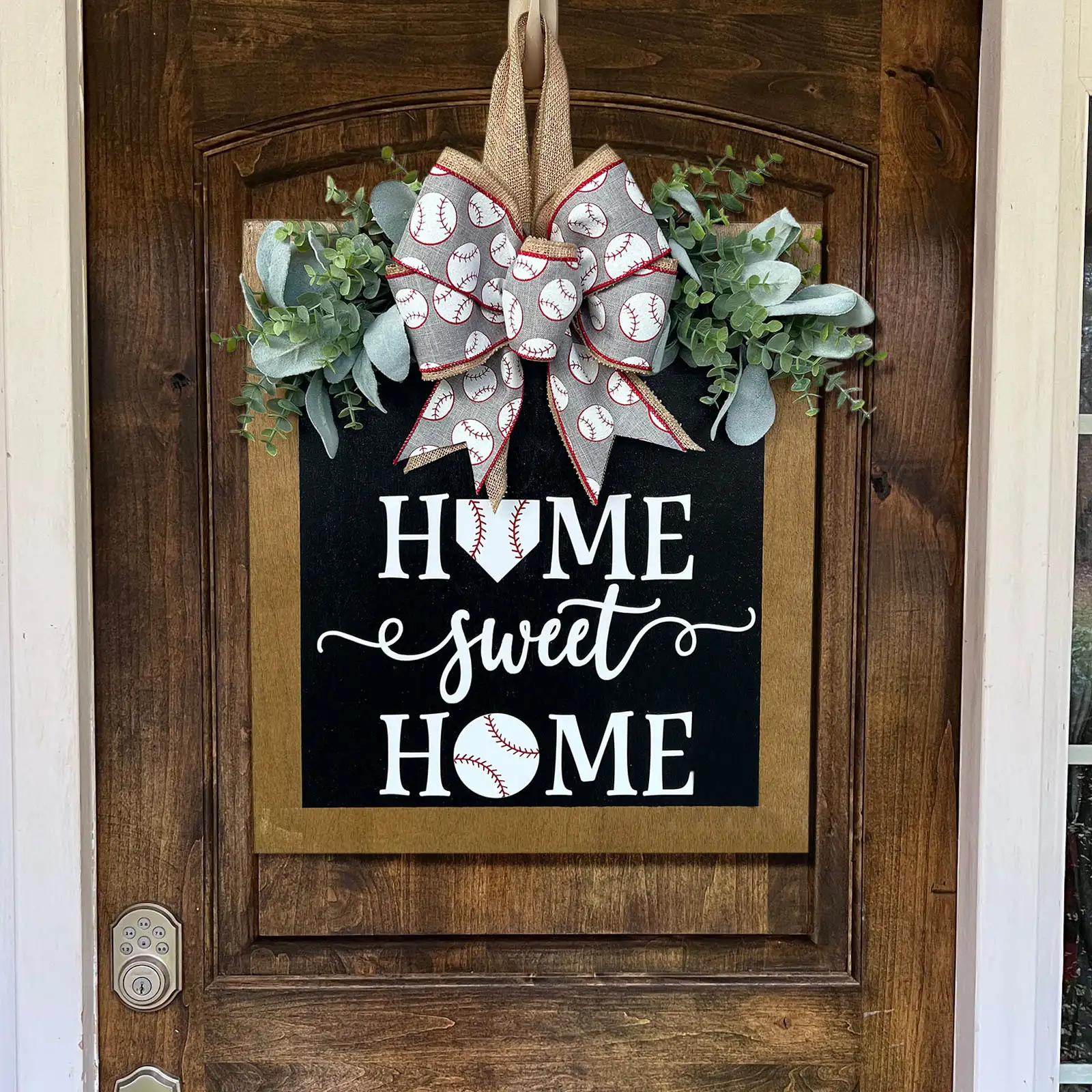 Front Door Decoration Baseball Summer Garland