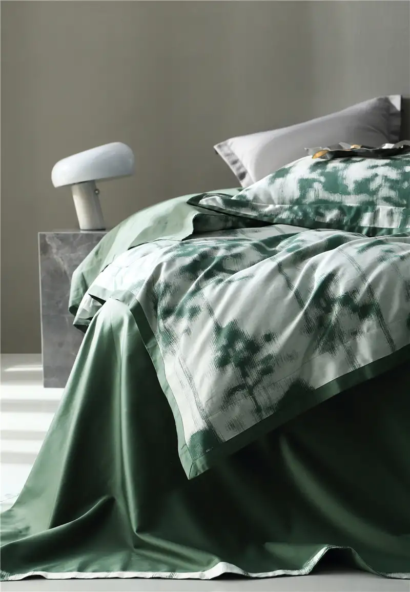 American Retro Style Long-staple Cotton Yarn-dyed Four-piece Jacquard Beddings