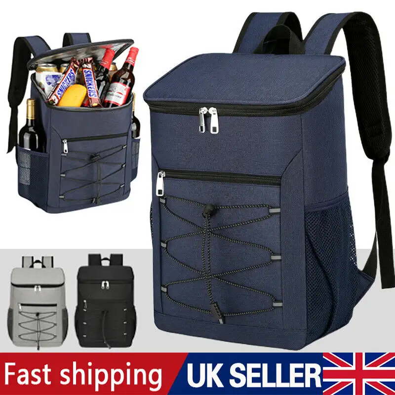 Insulated Cooler Backpack Camping Hiking Cool Picnic Lunch Bag Rucksack NEW