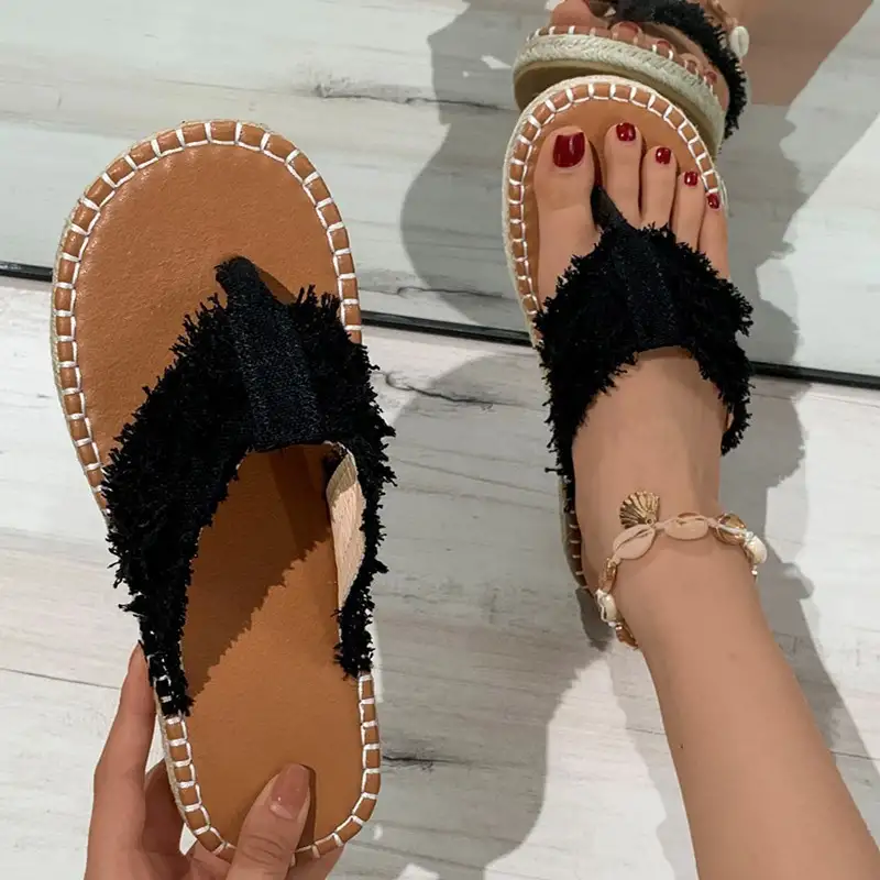 Women's All-match Creative Flat Straw Sandals