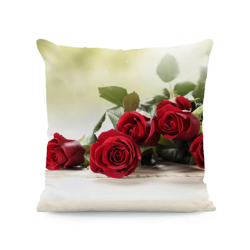 Flower Print Super Soft Square Pillow Cover