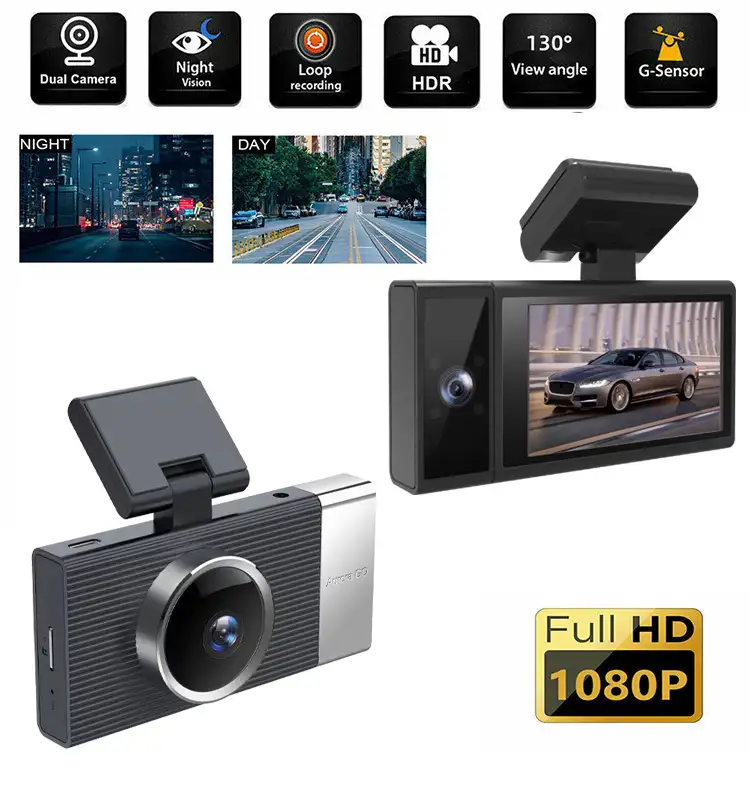 WIFI Driving Recorder Three Lens Mobile Phone APP Interconnection Night Vision Large Wide Angle