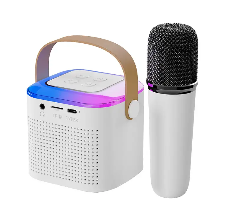 Desktop With Light Bluetooth Karaoke Audio With Microphone