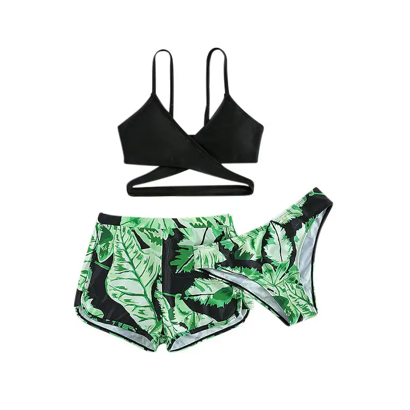 Three-piece Swimsuit Printed Girl