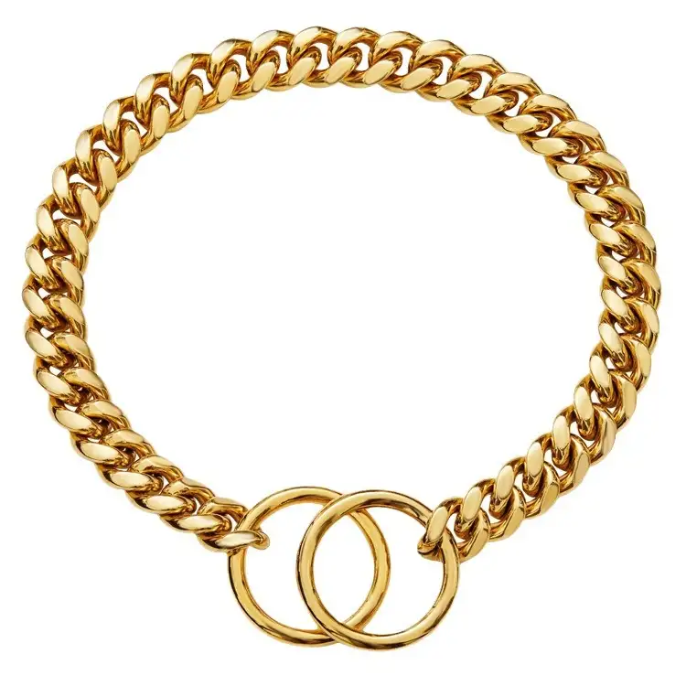 Pet Supplies Stainless Steel Drag Chain Double Ring