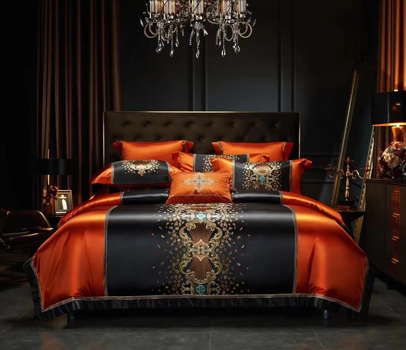 Irena Orange-4 Piece Bed Sheet Set