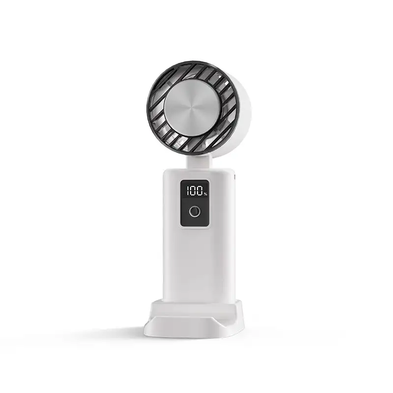 Five-speed Digital Display Refrigeration Handheld Fan Usb Rechargeable