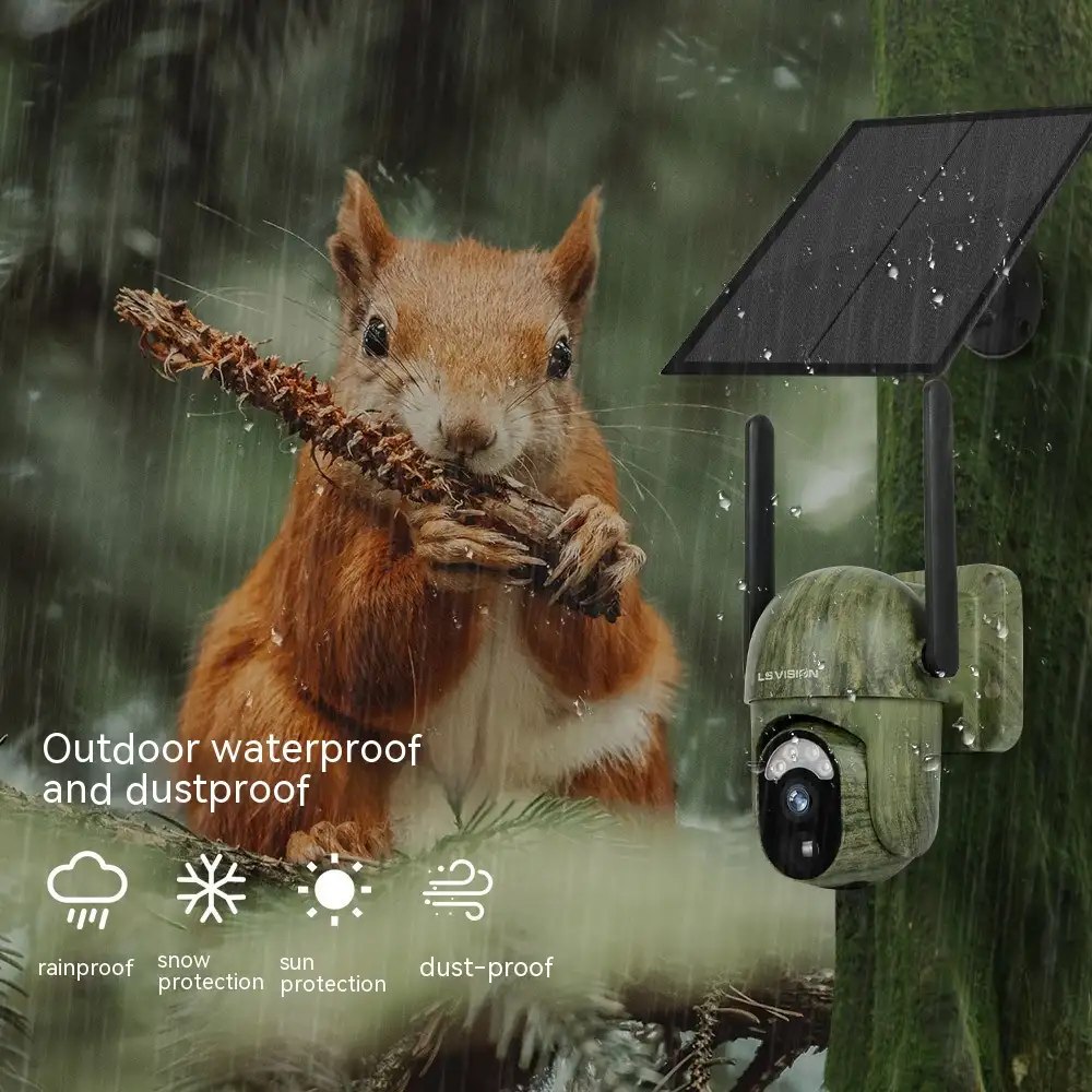 Camouflage 4G Solar Camera With Low Power Consumption And High-definition Full Color