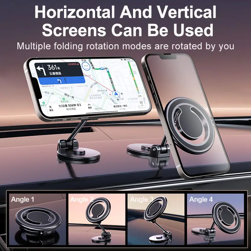 Magnetic Phone Holder For Car, Powerful Magnets Military  Grade Suction Car Phone Holder Mount Dashboard Windshield Cell Phone Holder Phone Stand For Car Android Automobile Cradle