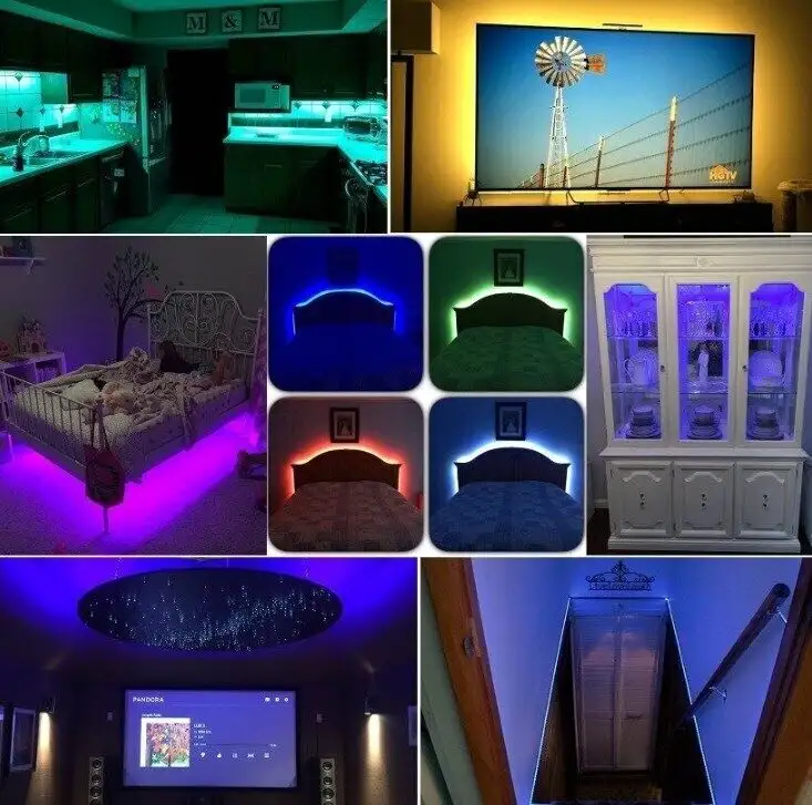 USB LED Light Strip 2-5M RGB Color 5050 Color Changing With TV Kitchen Lighting