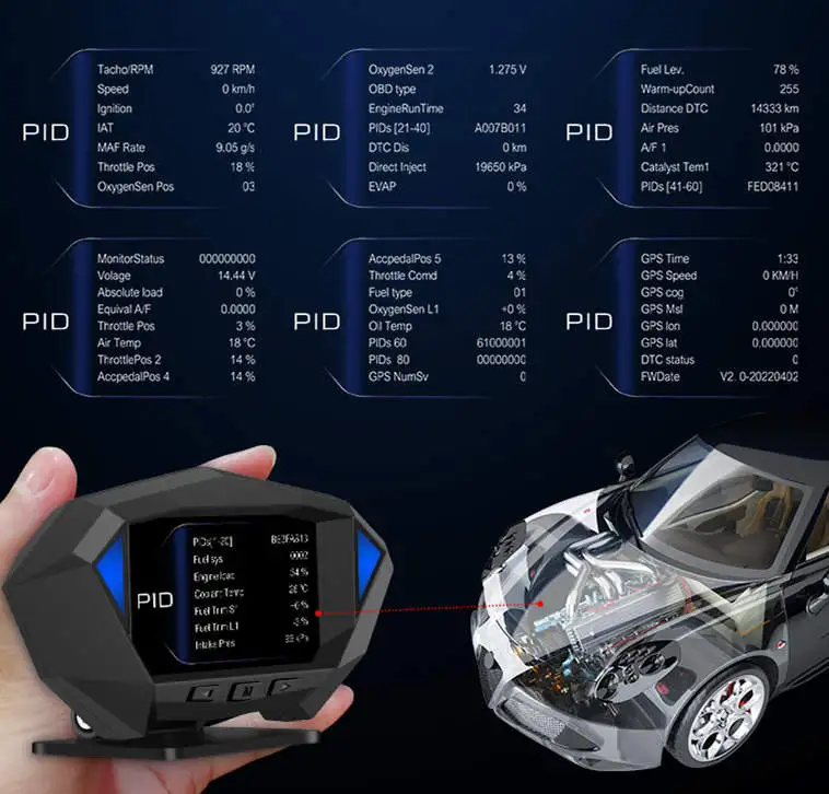 Hd LCD Instrument Vehicle HUD Head Display