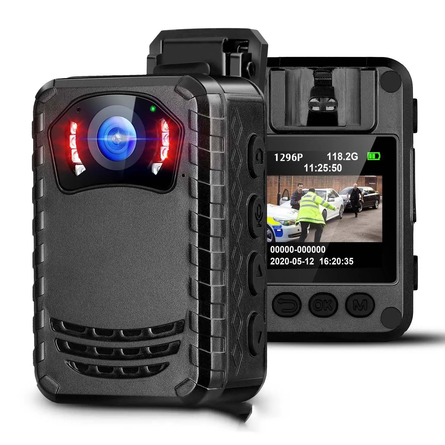 Law Enforcement 1296p HD Night Vision Chest Wear Duty Field Work Recorder