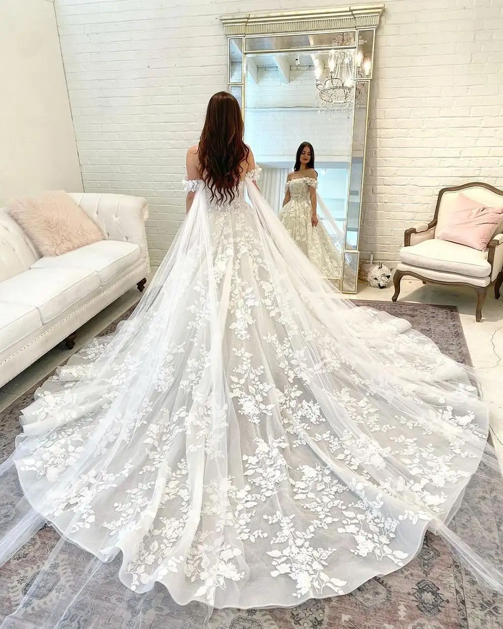 Light Wedding Dress French Trailing Simple