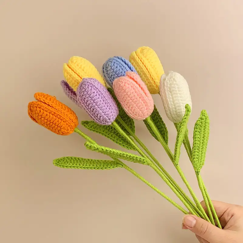 Hand Crochet Tulip Immortal Flower