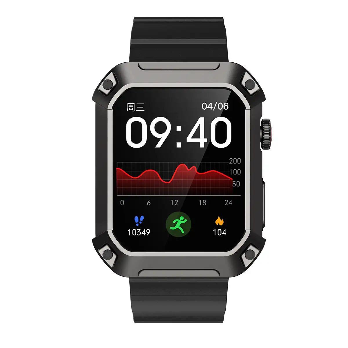 Three-proof Heart Rate And Blood Pressure Sport Mode Smart Watch