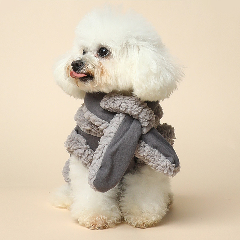 Gray Vest Scarf-S