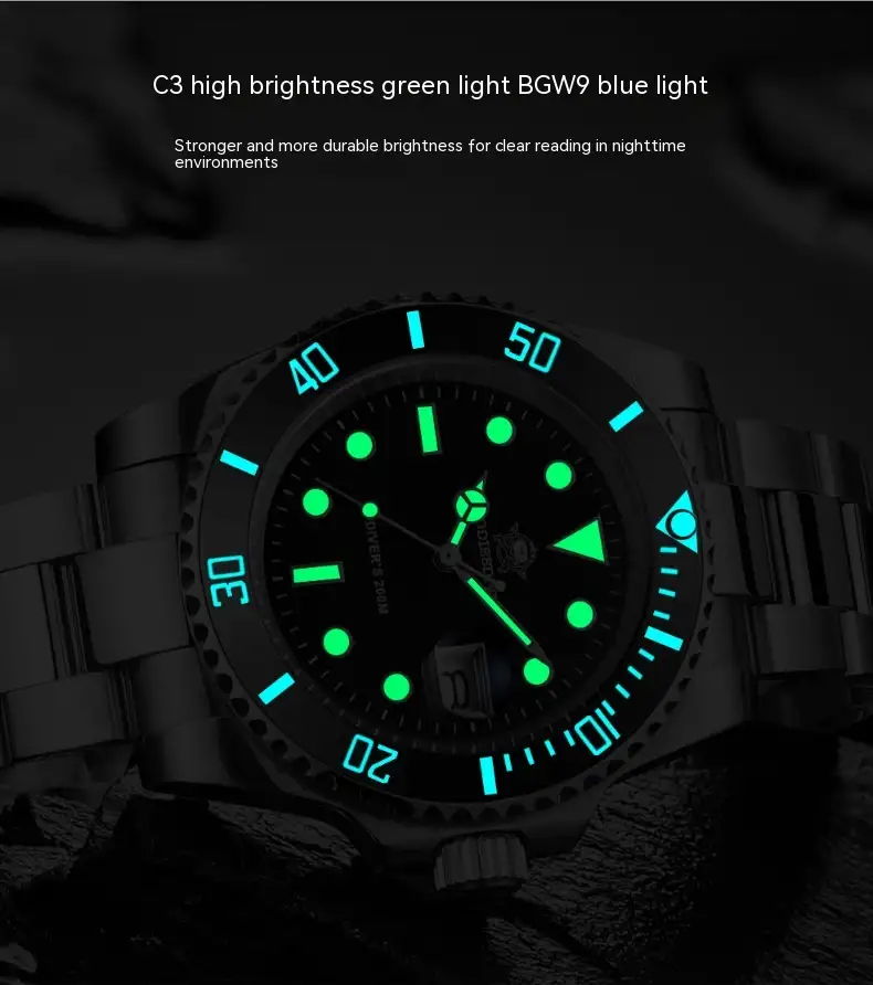 Waterproof Men's Luminous Stainless Steel Quartz Watch