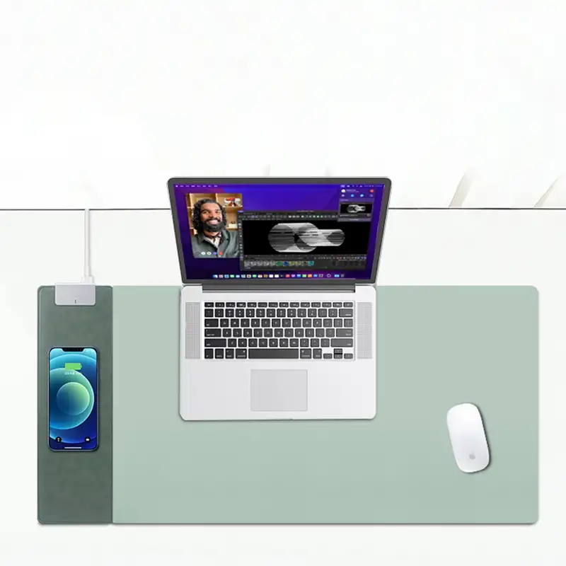 15W Fast Charging Mouse Pad With Wireless Charging Desk Mat Office Home