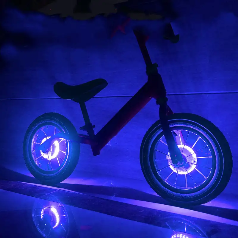 Children's Balance Bike Flower Drum Bicycle Wind Fire Roller Skating Light USB