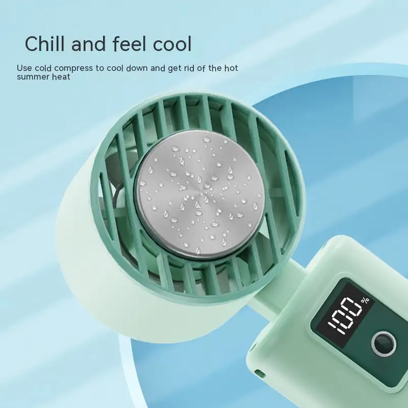 Five-speed Digital Display Refrigeration Handheld Fan Usb Rechargeable