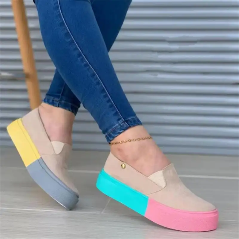 New Women's Shoes Thick Bottom Color Matching