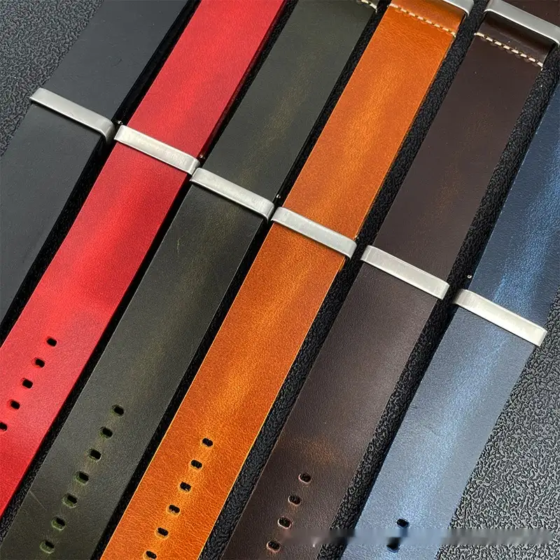 Retro Top Layer Cow Leather Watch Strap