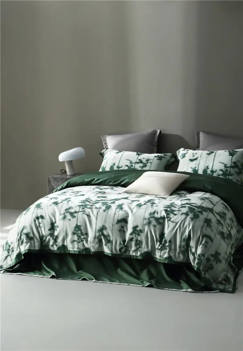 American Retro Style Long-staple Cotton Yarn-dyed Four-piece Jacquard Beddings